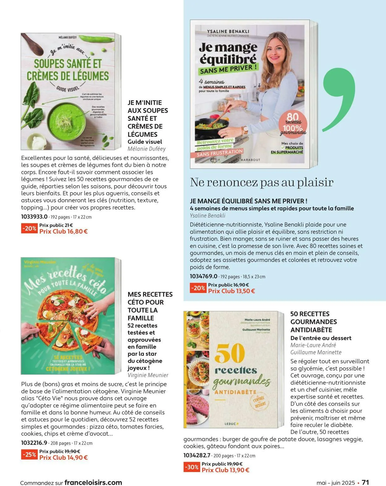 France Loisirs du 1 mai au 30 juin 2025 - Catalogue page 71