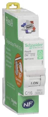 Disjoncteur "Rési9" 16A peignable phase neutre - Schneider Electric