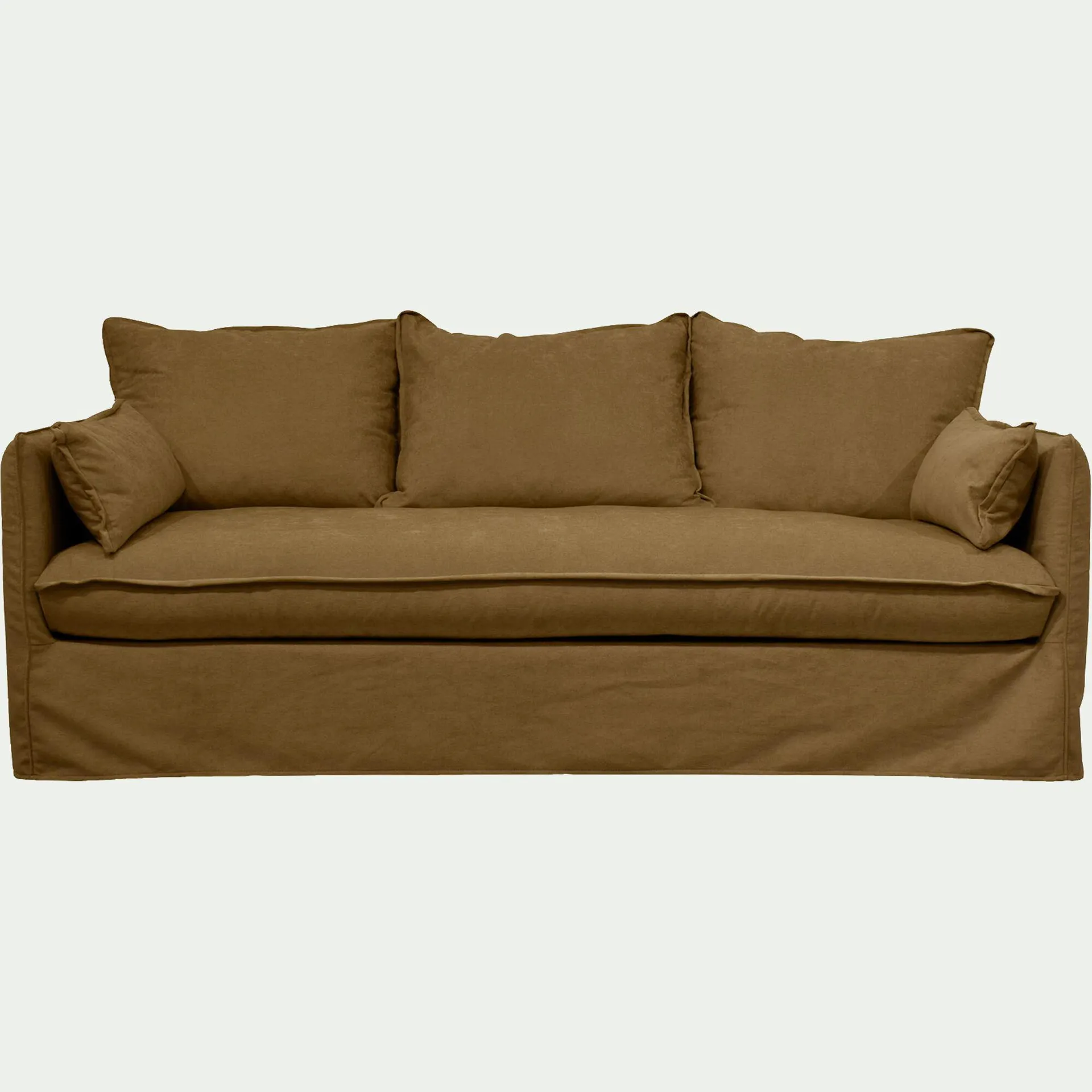 Canapé 4 places convertible en tissu wind - bronze