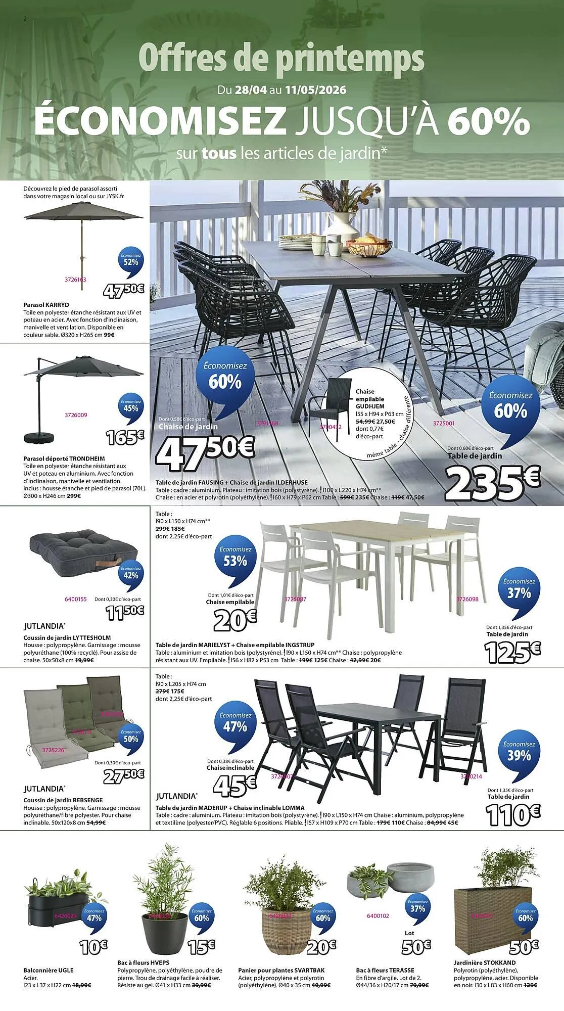 Catalogue JYSK du 28 avril au 11 mai 2026 - Catalogue page 2