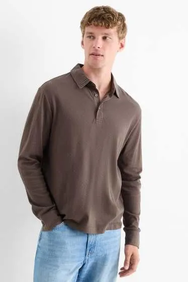 Polo shirt - regular fit - textured