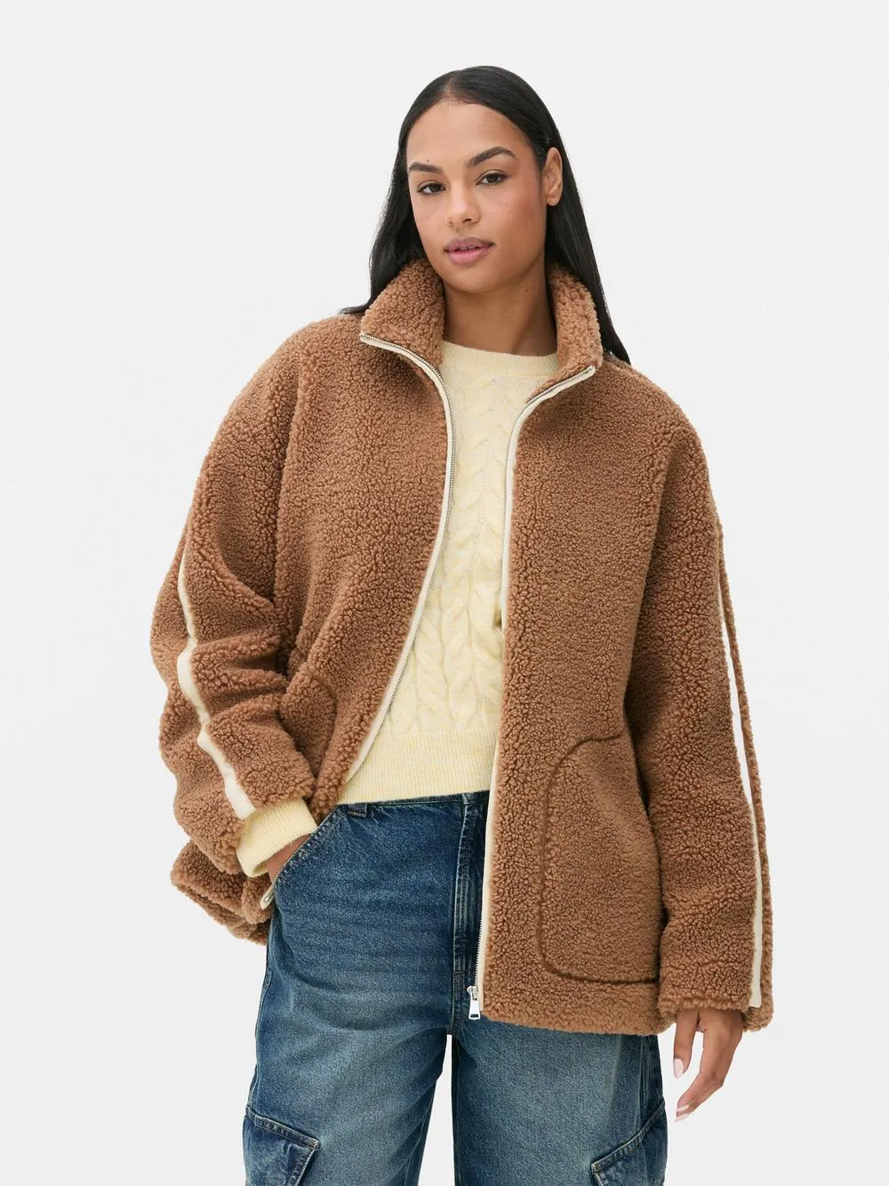 Giacca in sherpa oversize