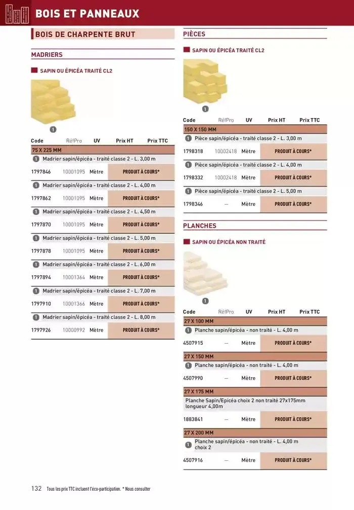 Matériaux 2025 du 1 janvier au 31 décembre 2025 - Catalogue page 132