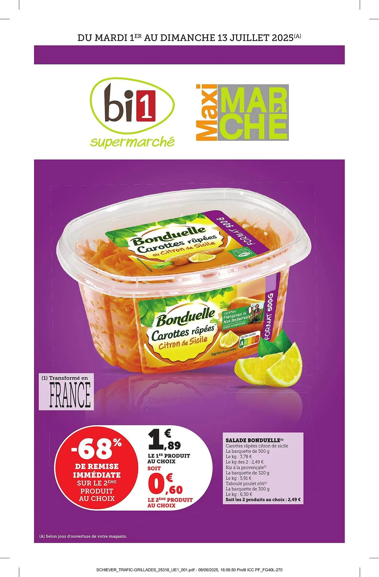 Catalogue Maximarché du 1 juillet au 13 juillet 2025 - Catalogue page 1