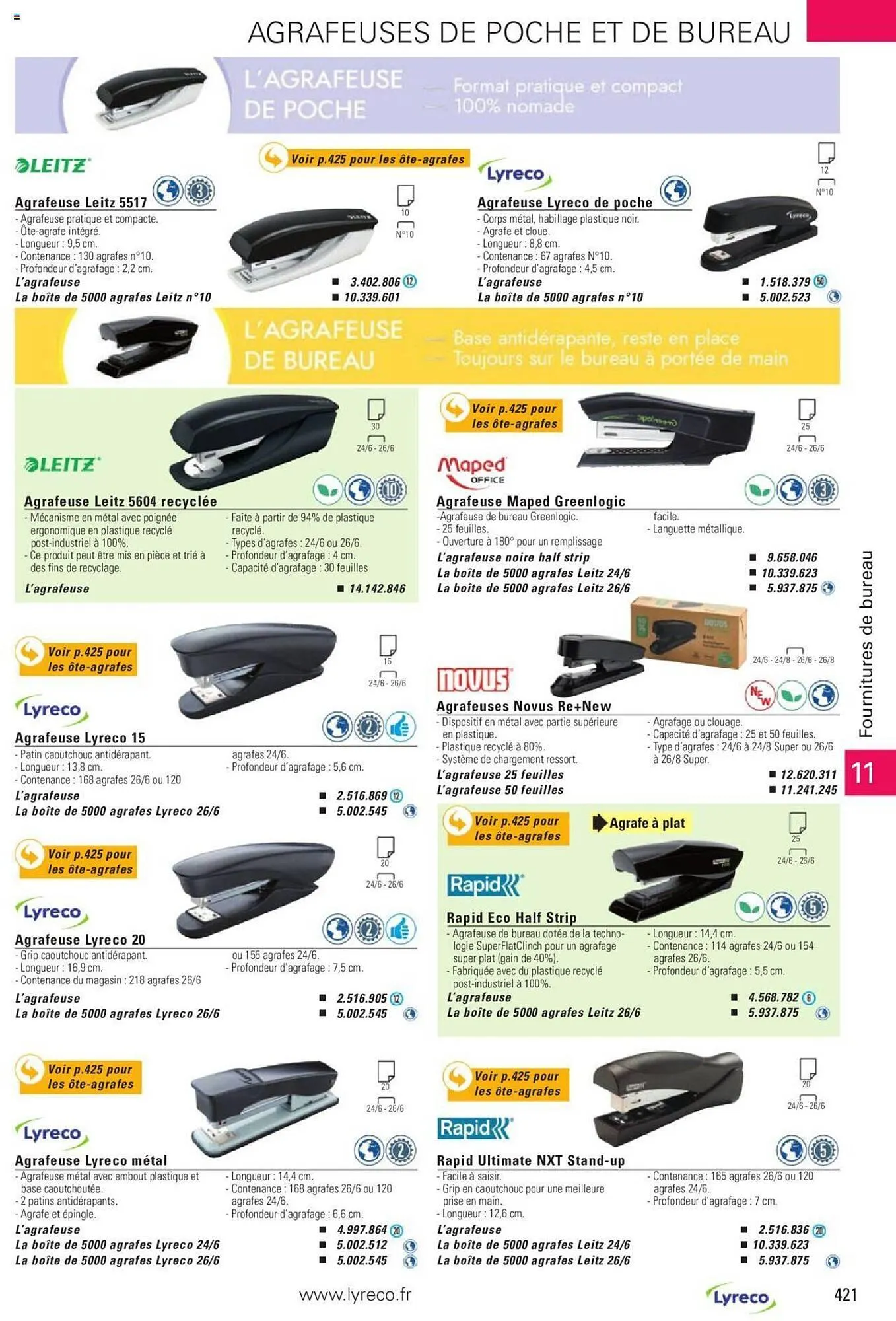 Catalogue Lyreco du 15 mai au 31 décembre 2023 - Catalogue page 421