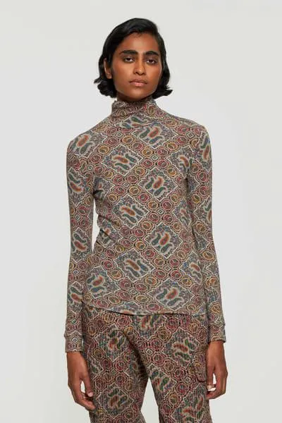 Col roulé imprimé Léa