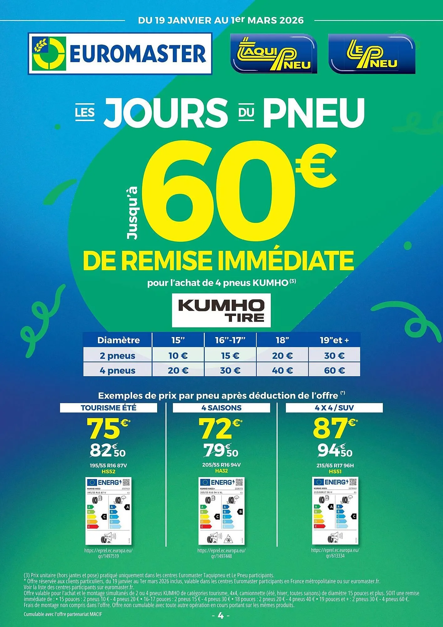 Catalogue Euromaster du 9 février au 22 février 2026 - Catalogue page 4