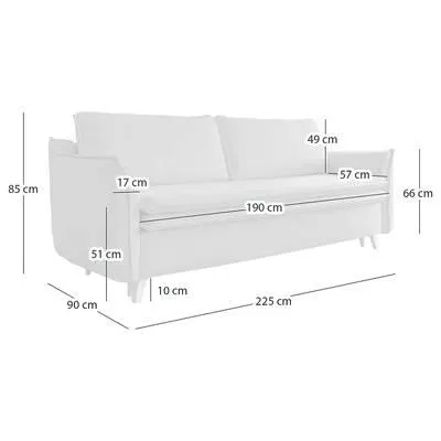 Schlafsofa BIANDO mit Holzfüßen