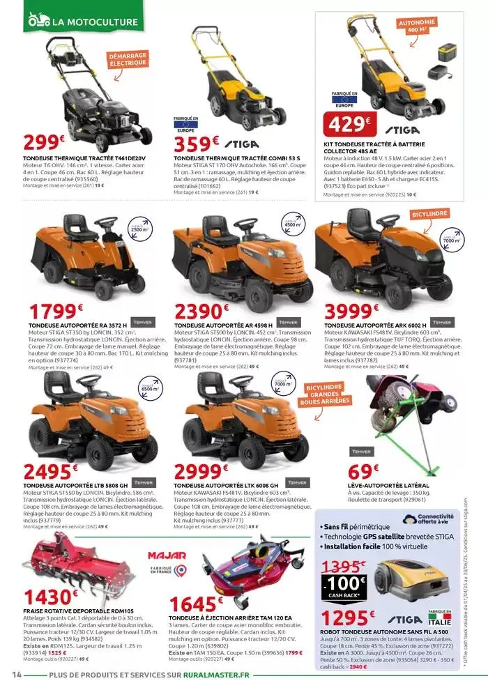 MOTOCULTURE - JARDINAGE - BRICOLAGE - DROGUERIE - ANIMALERIE du 31 mars au 26 avril 2025 - Catalogue page 14