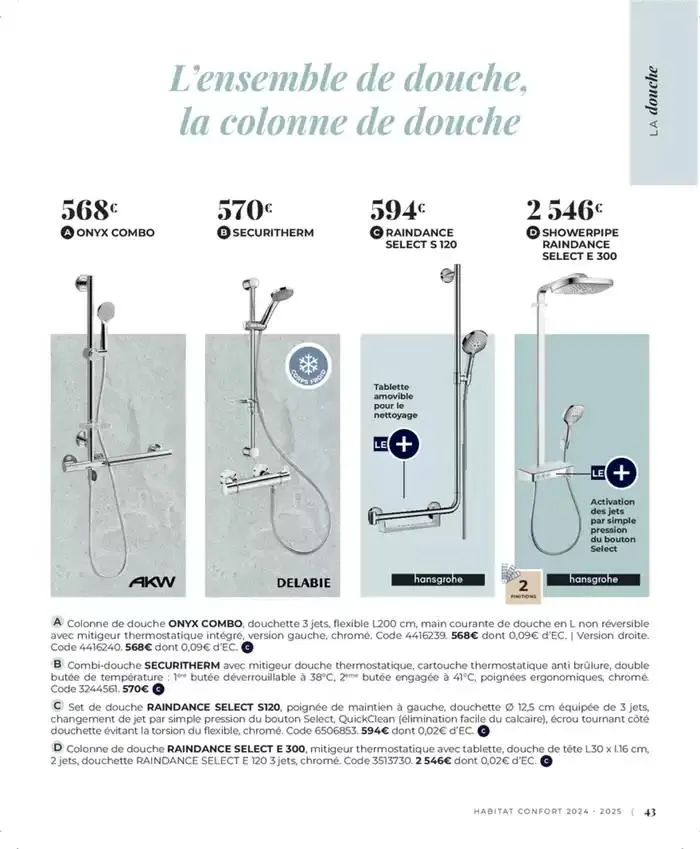 Cedeo Habitat confort du 1 octobre au 31 mai 2025 - Catalogue page 45