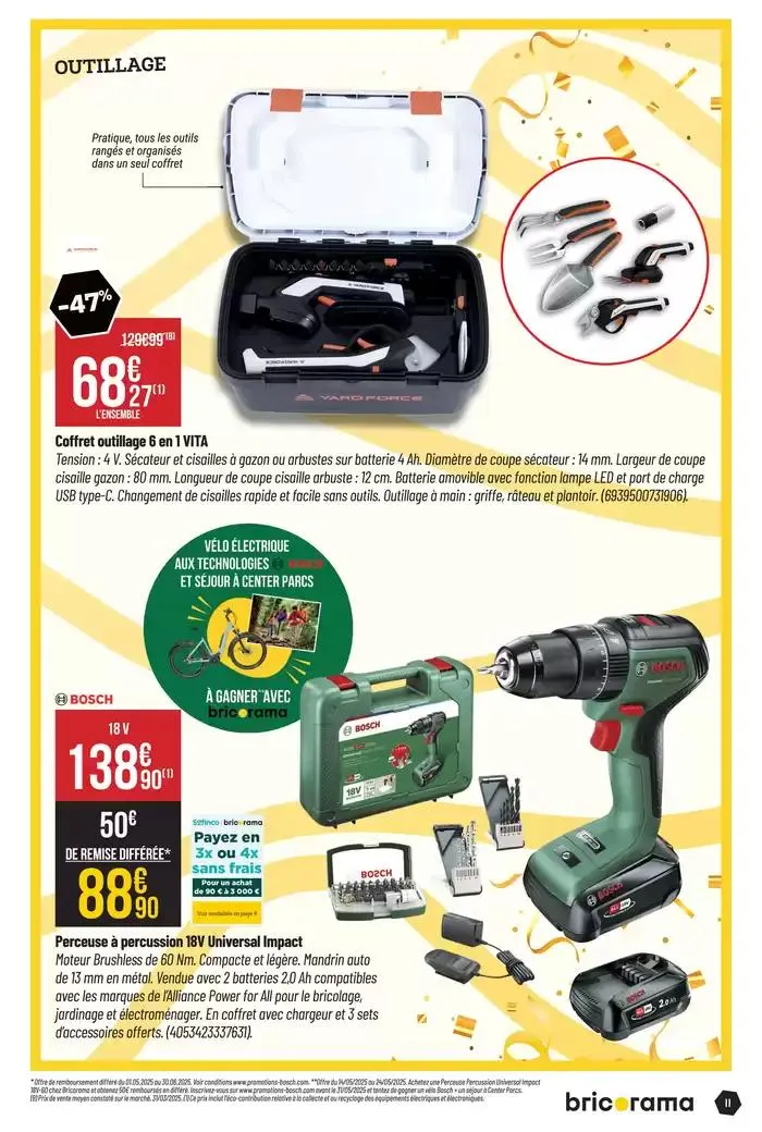 Célébrons les 50 ans Bricorama du 7 mai au 18 mai 2025 - Catalogue page 11