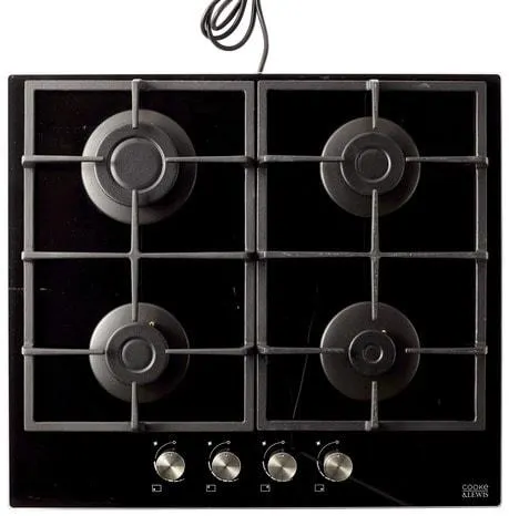 Plaque de cuisson gaz verre noir - Cooke and Lewis