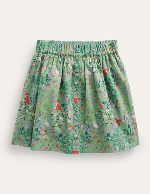 Jupe tournoyante boutonnée