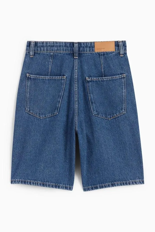 Denim Bermuda shorts - high waist