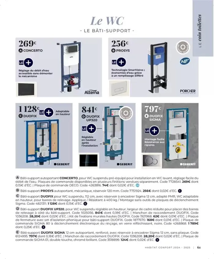 Cedeo Habitat confort du 1 octobre au 31 mai 2025 - Catalogue page 65