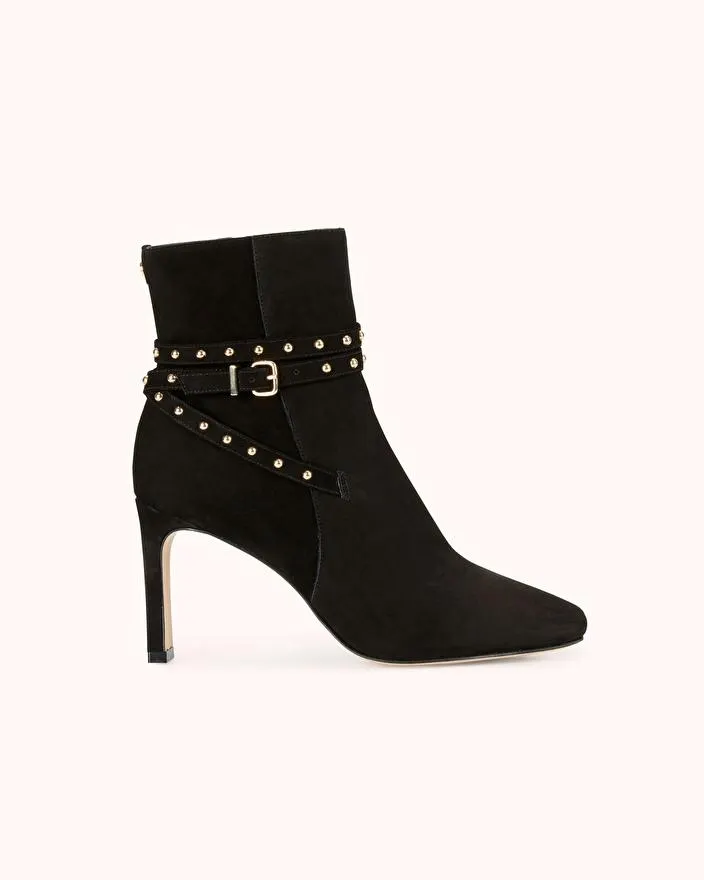 BOTTINE A TALON ZOMANA en nubuck noir