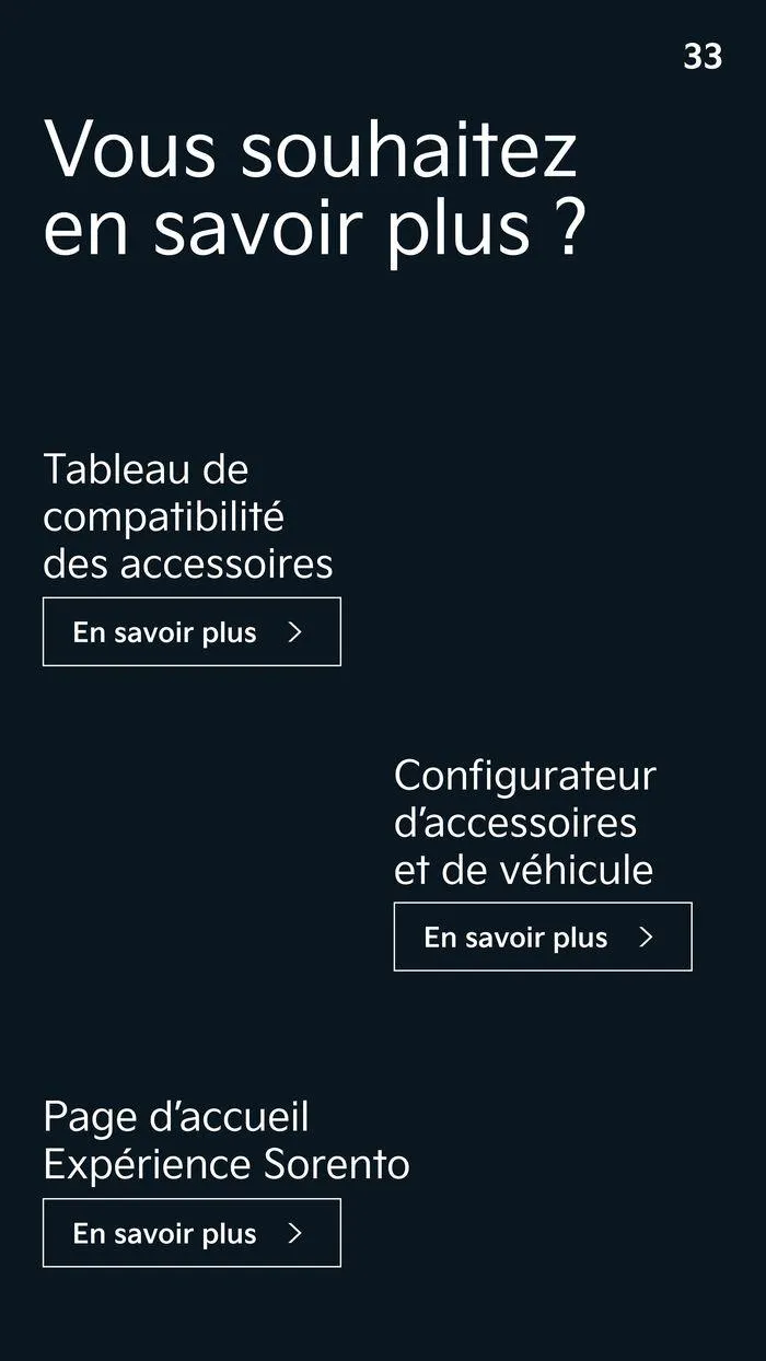 KIA Sorento Hybride - Accessoires du 13 juin au 4 juin 2025 - Catalogue page 33