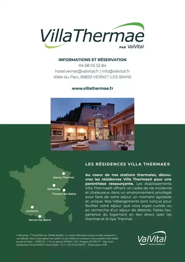 Dépliant résidence Vernet-les-Bains 2025 du 6 avril au 16 novembre 2025 - Catalogue page 4