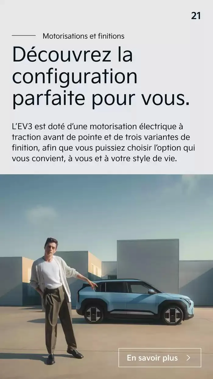 KIA Nouveau EV3 100% électrique - Brochure du 8 octobre au 29 septembre 2025 - Catalogue page 21