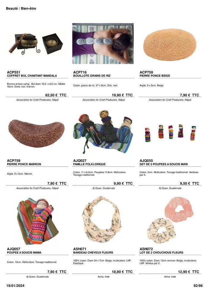 ARTISANAT . DéCORATION . MODE . JOUETS du 9 février au 31 août 2024 - Catalogue page 94