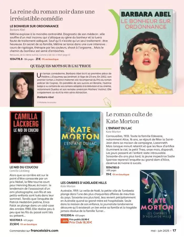 Mai - Juin 2025 du 30 avril au 30 juin 2025 - Catalogue page 17