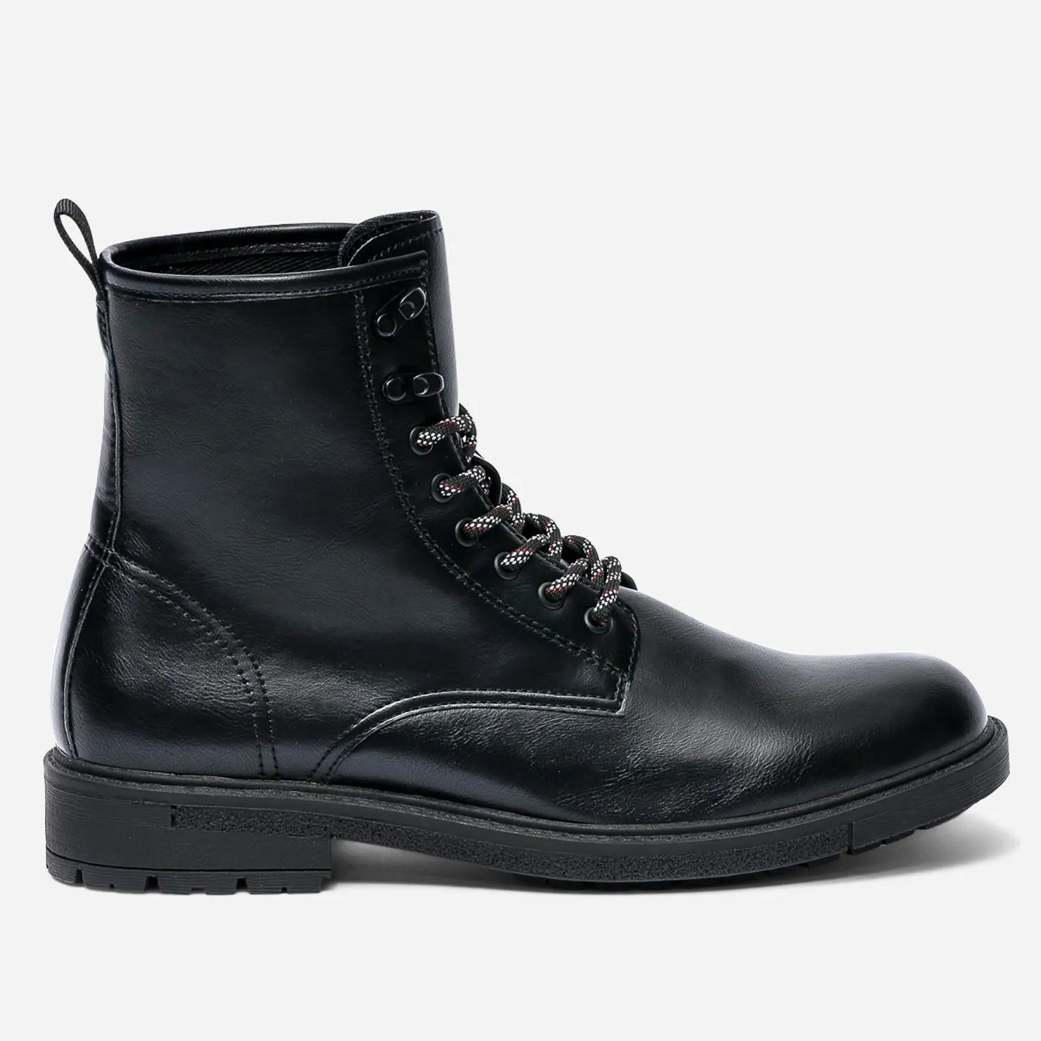 Boots à lacet noir esprit militaire