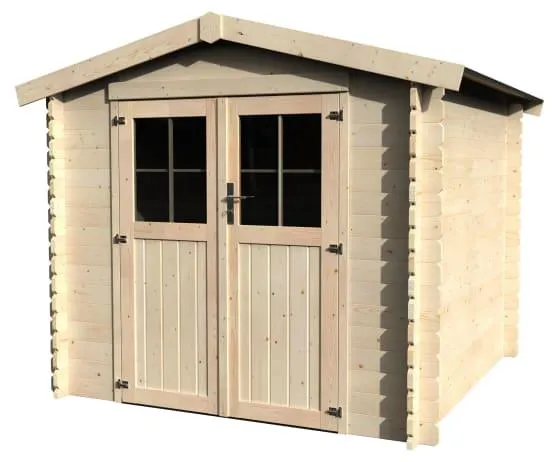 ABRI DE JARDIN BOIS FLANDRE - 4,30 m² - Ep : 28 mm - 2,33x2,33 - couleur naturel - Décor et Jardin