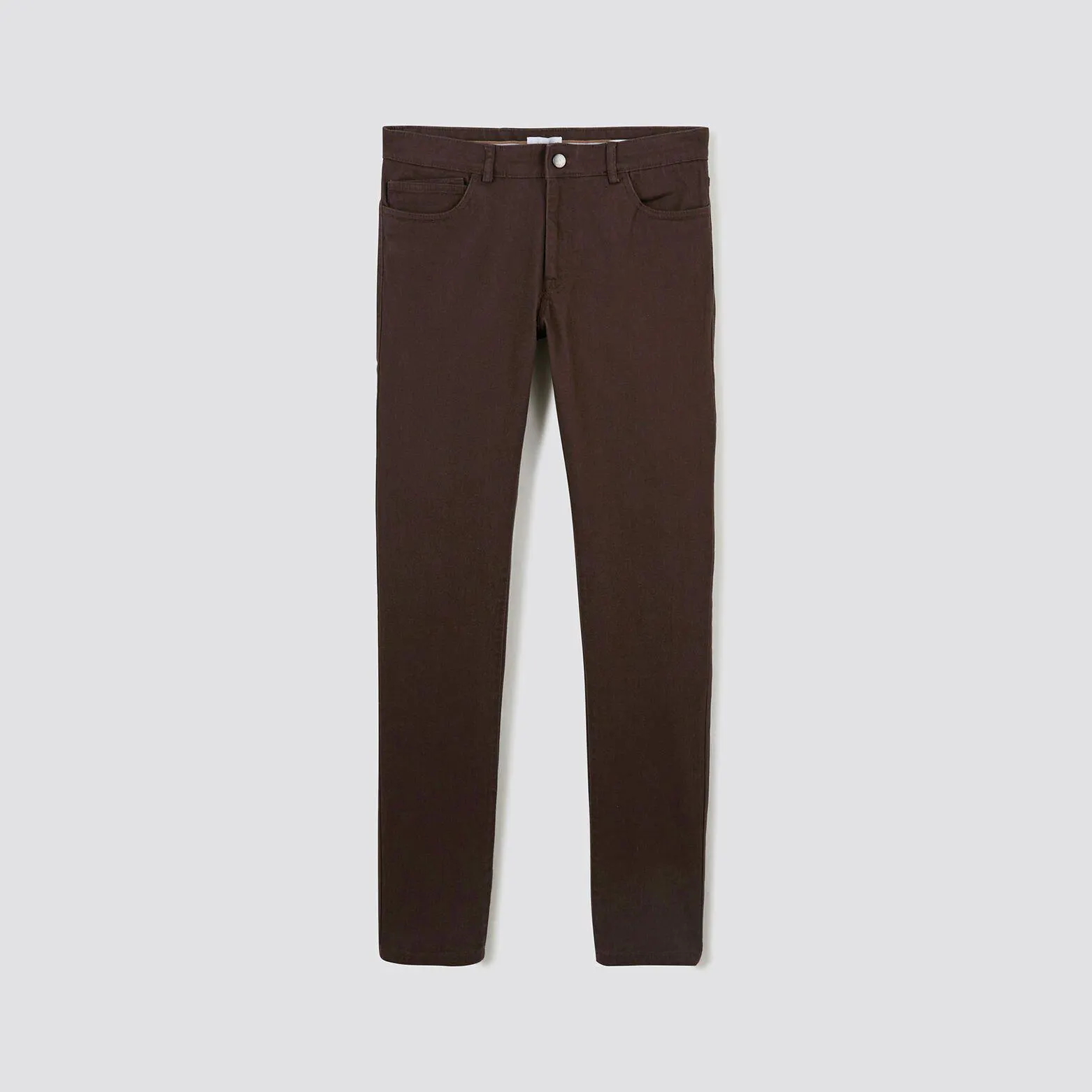 Pantalon slim cinq poches - Marron