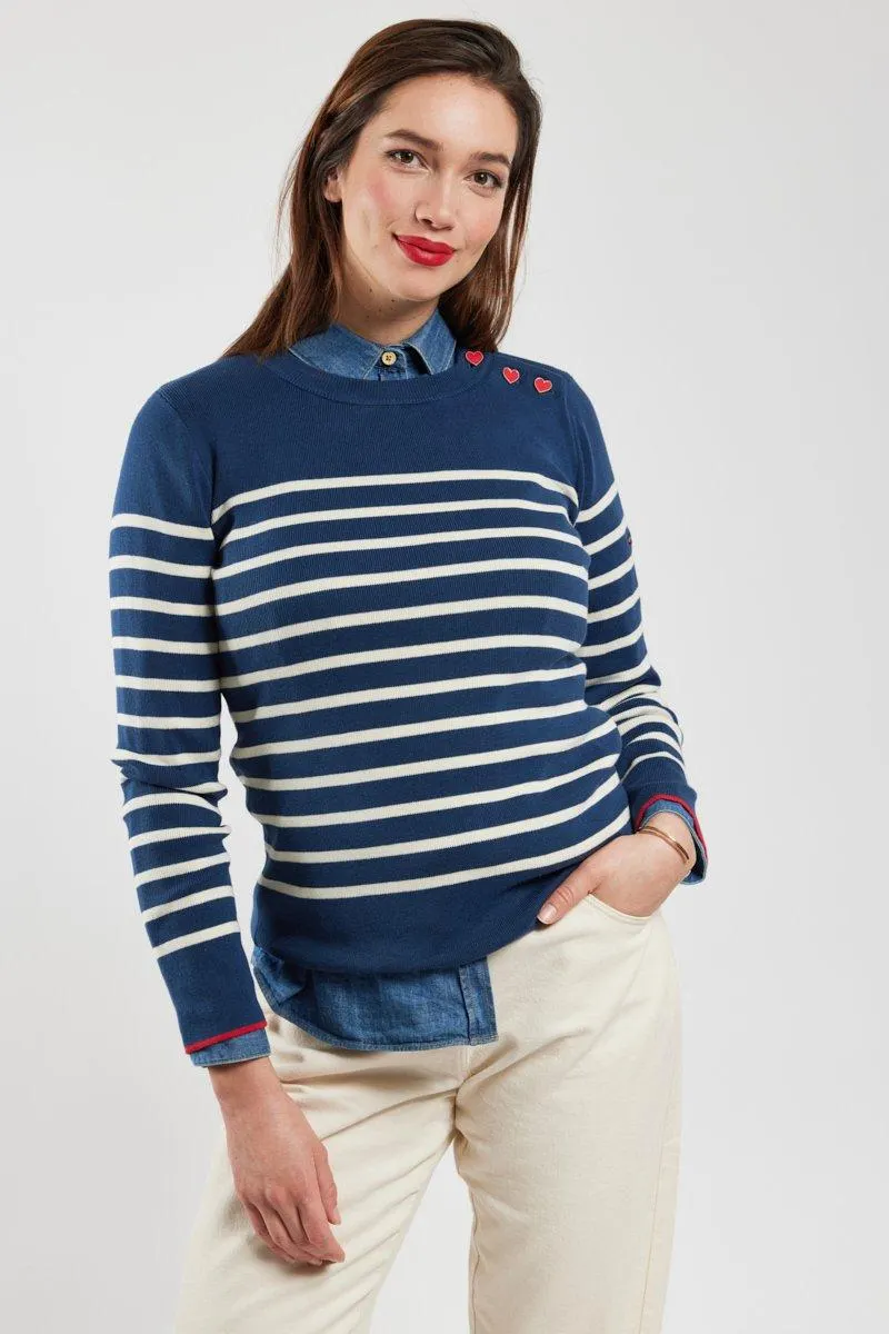 Pull marin Saint Valentin - coton
