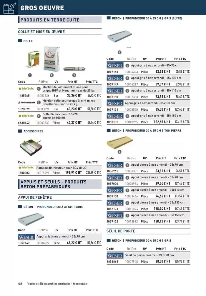 Matériaux 2025 du 1 janvier au 31 décembre 2025 - Catalogue page 46