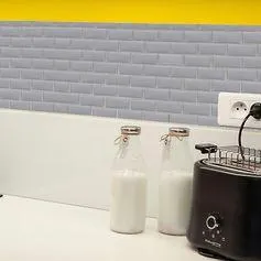 Carrelage adhésif 3D pate gris 25x30.5cm