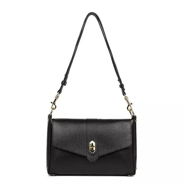 Lancaster - Sac trotteur Top double Noir in Nude