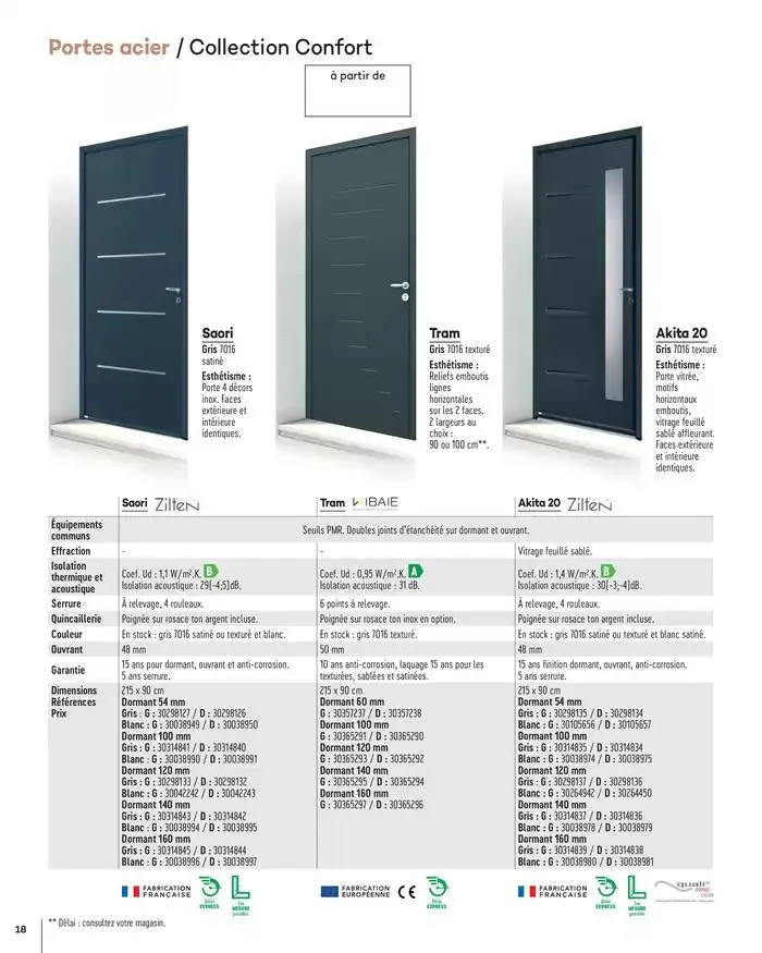 Menuiserie Extérieures 2025 du 1 janvier au 31 décembre 2025 - Catalogue page 18
