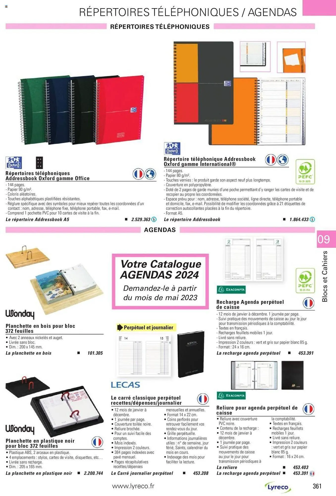Catalogue Lyreco du 15 mai au 31 décembre 2023 - Catalogue page 361