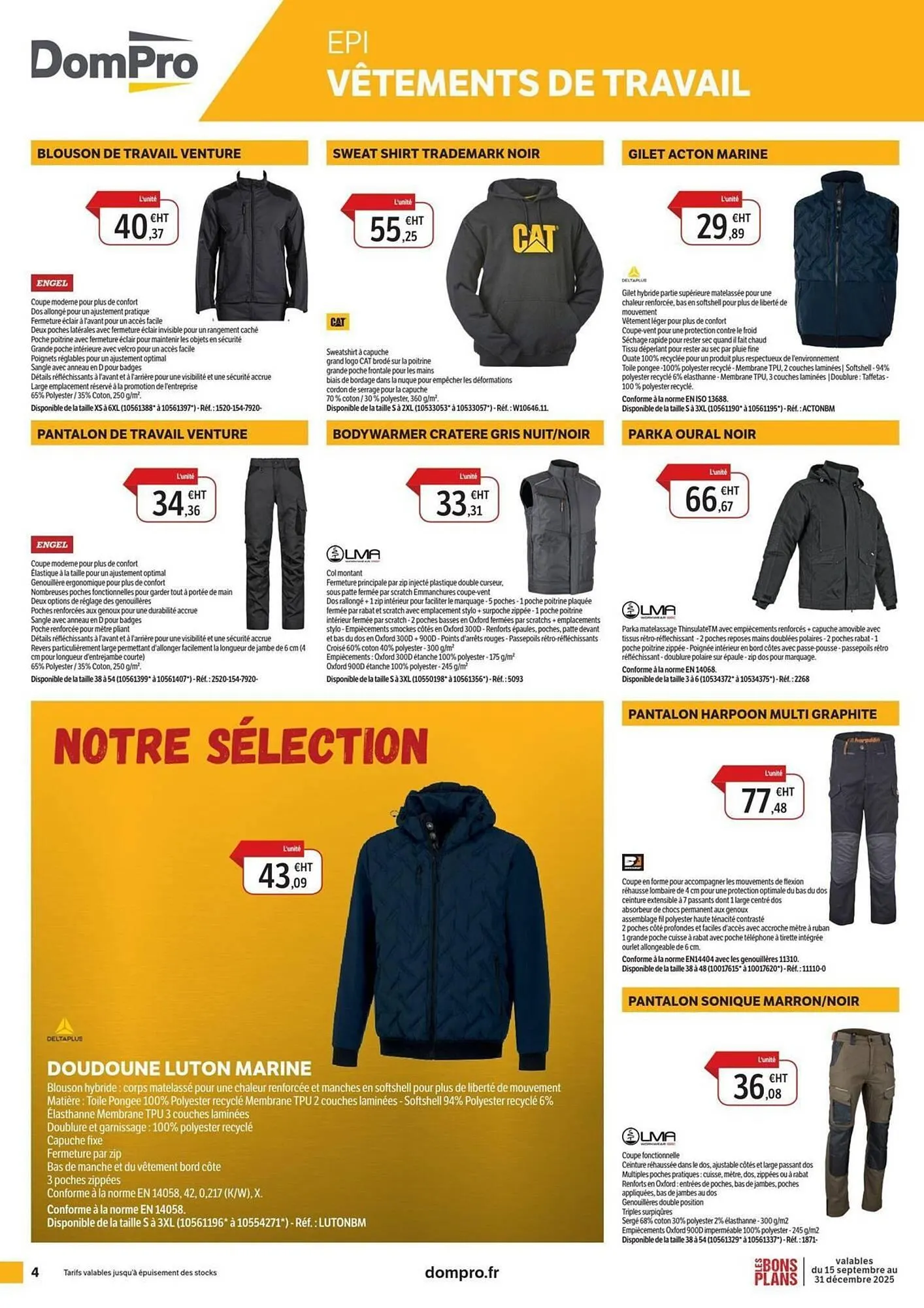 Catalogue DomPro du 16 septembre au 31 décembre 2025 - Catalogue page 4