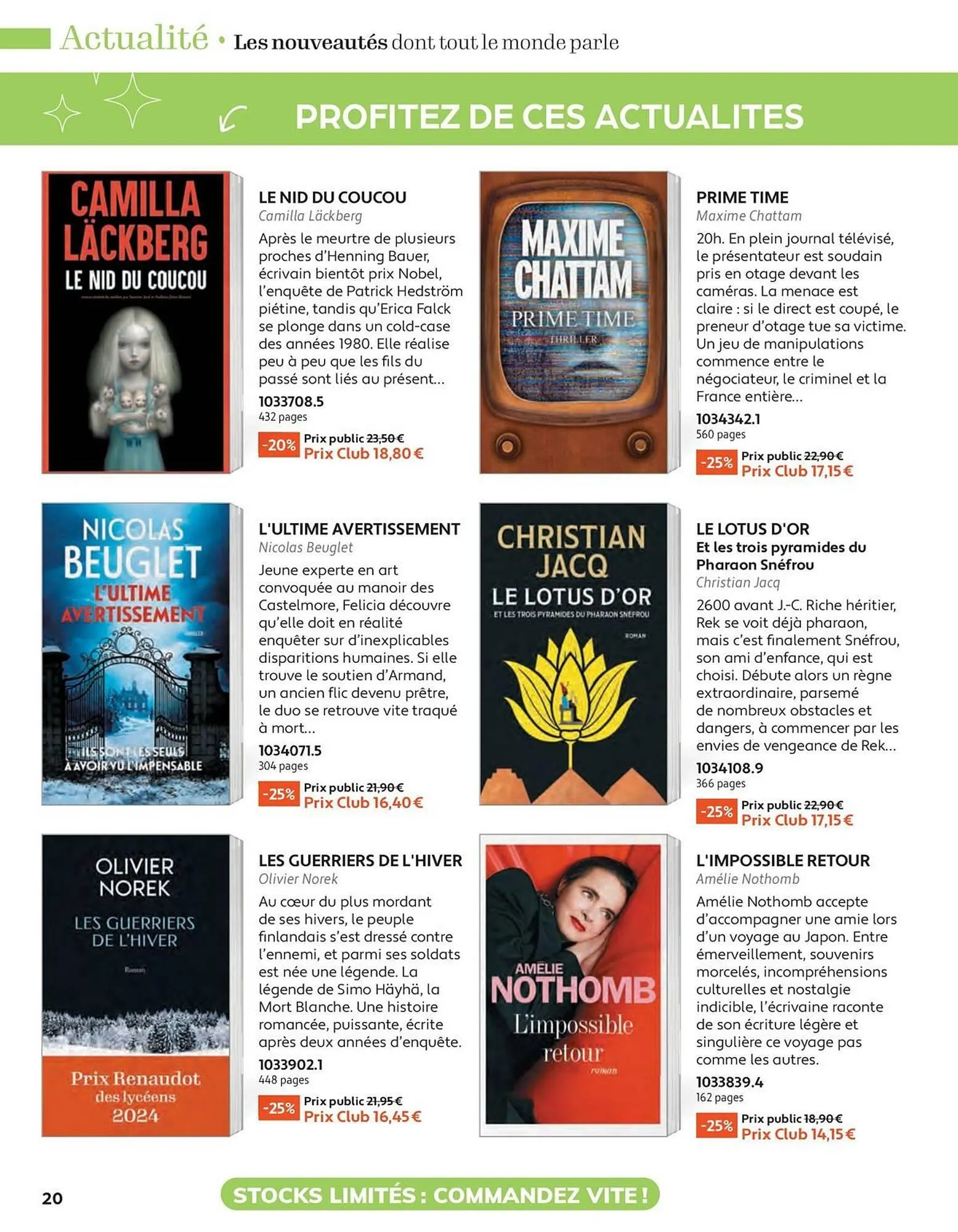 Catalogue France Loisirs du 1 septembre au 31 octobre 2025 - Catalogue page 20