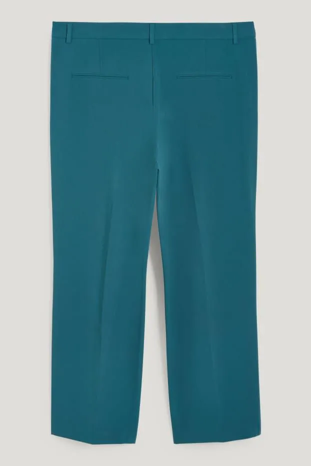 Cloth trousers - mid-rise waist - straight fit
