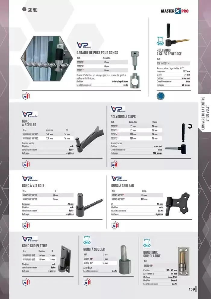Guide Quincaillerie Serrurerie 2025 - 2026 du 1 avril au 1 avril 2026 - Catalogue page 161