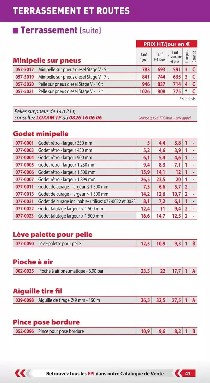 Tarifs professionnels du 3 janvier au 31 décembre 2025 - Catalogue page 43