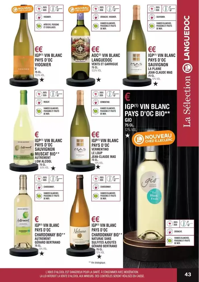 GUIDE DES VINS 2025 2026 du 27 février au 31 janvier 2027 - Catalogue page 43