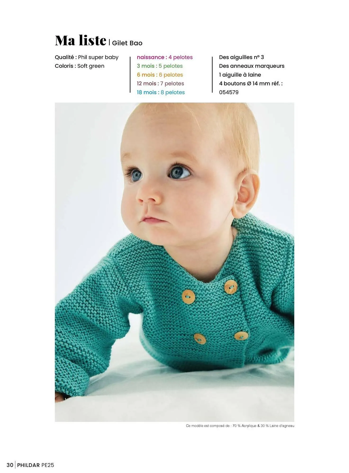 Catalogue Phildar du 15 janvier au 31 août 2025 - Catalogue page 30