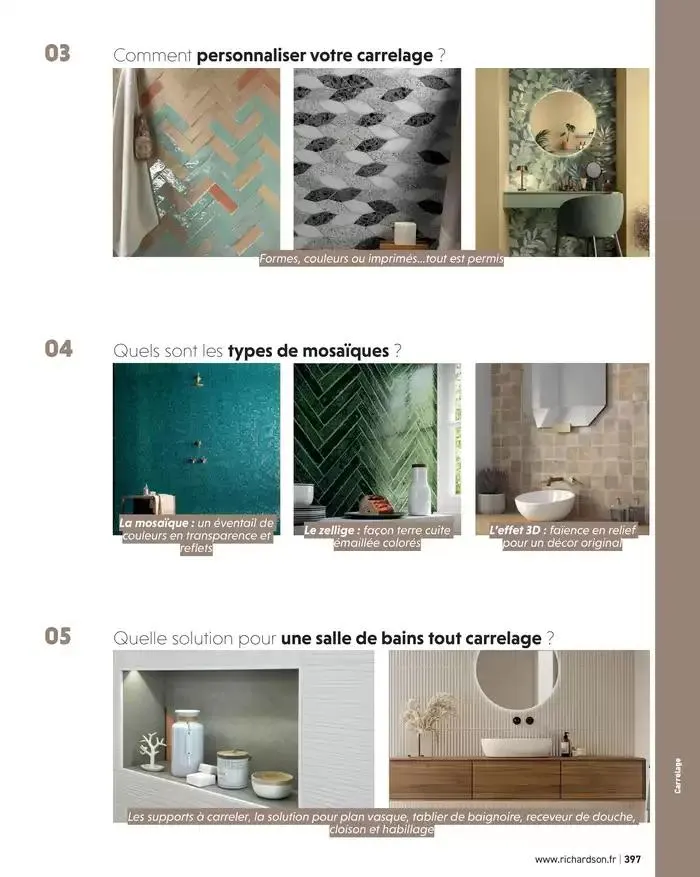 SALLE DE DE BAINS ET CARRELAGE 2025 du 11 avril au 31 décembre 2025 - Catalogue page 399