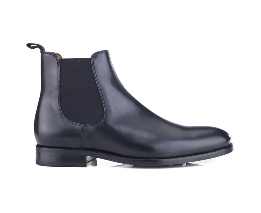 Chelsea boots cuir homme Noir - ALDERTON GOMME