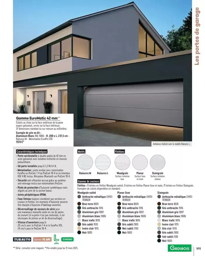 Menuiserie Extérieures 2025 du 1 janvier au 31 décembre 2025 - Catalogue page 101