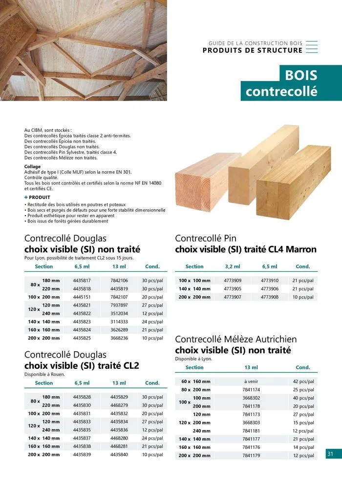 Guide construction bois 2024/2025 du 23 août au 31 décembre 2025 - Catalogue page 31
