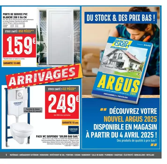 Venez profitez des nouveaux arrivages Brico Cash ! du 28 mars au 10 avril 2025 - Catalogue page 5