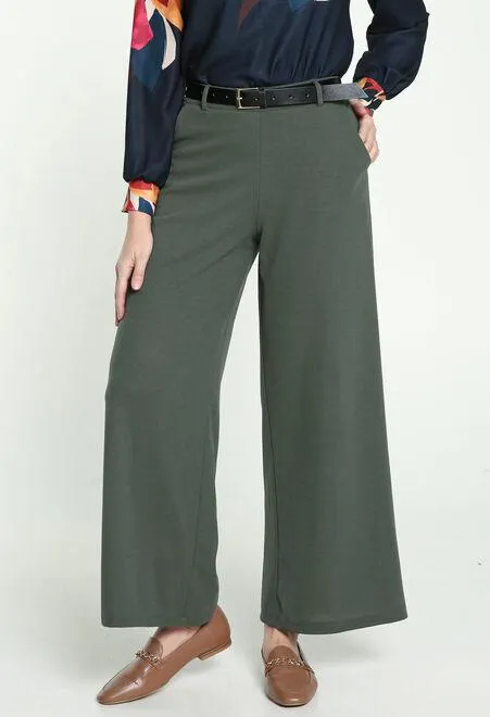 Pantalon large avec ceinture