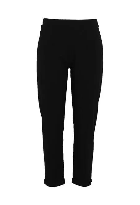Pantalon 7/8 uni en crêpe