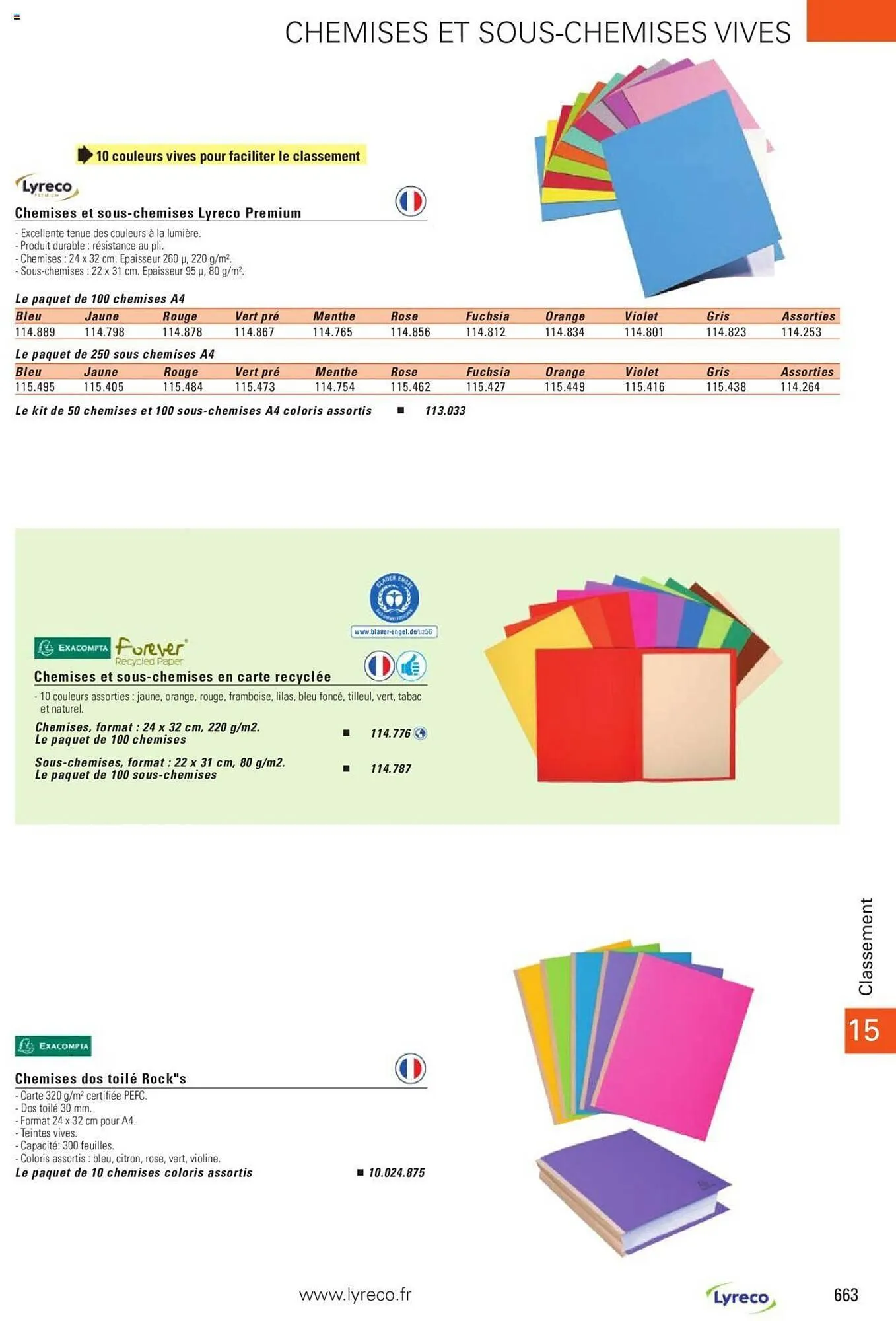 Catalogue Lyreco du 15 mai au 31 décembre 2023 - Catalogue page 663
