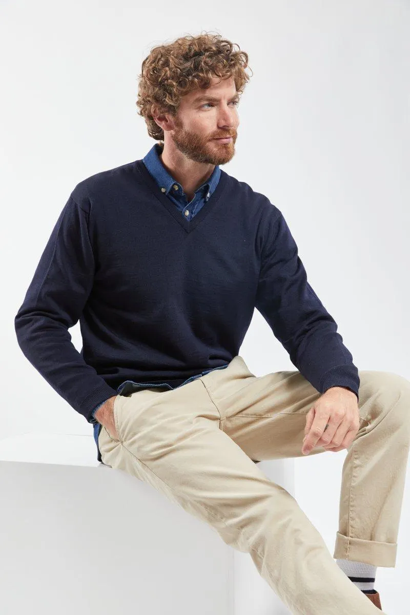 Pull col V Bérac - laine